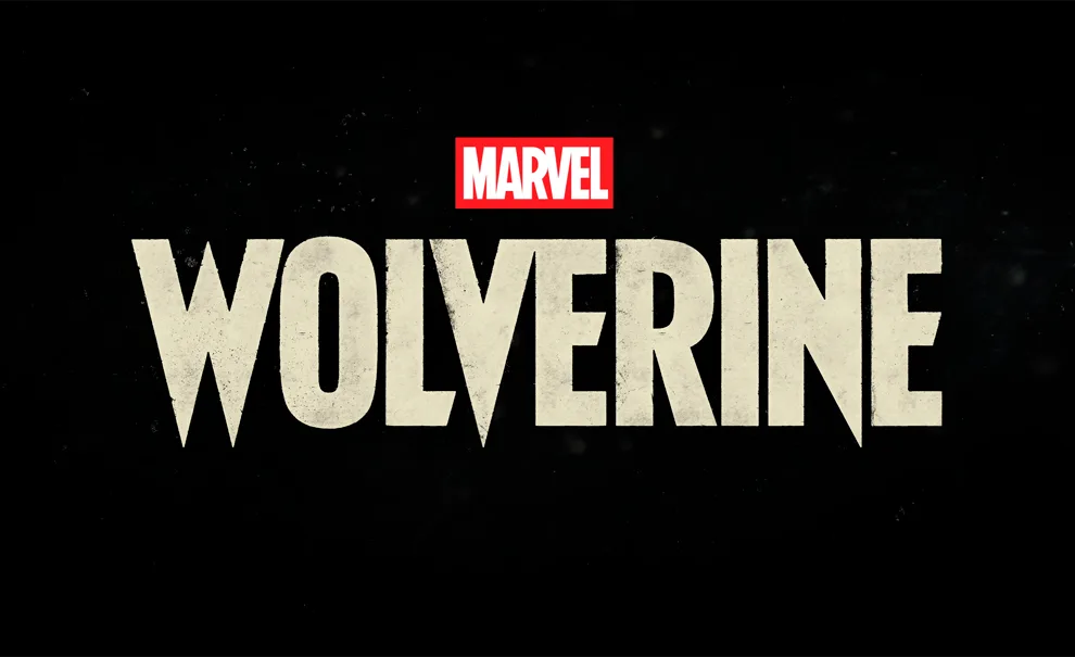 Tela preta com a logo de Marvel's Wolverine.