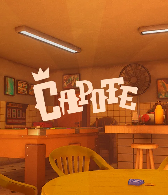 Logo de Capote e Imagem de bar tipicamente brasileiro.