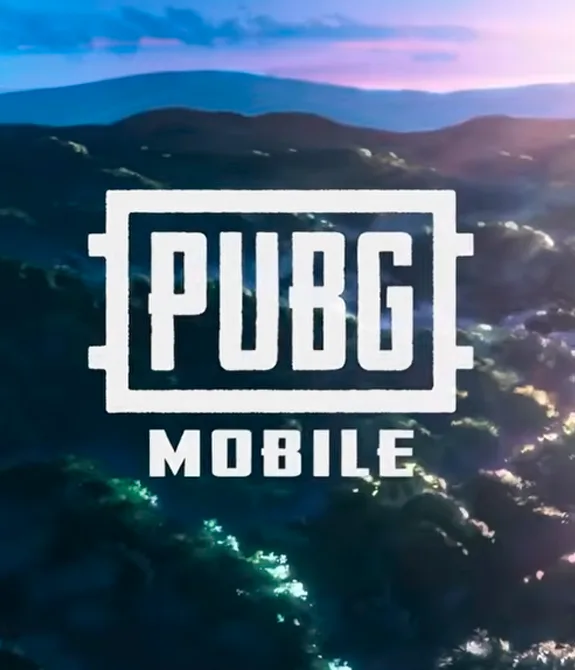Tela de PUBG Mobile e Naruto Shippuden com fundo montanhoso e sol nascente.