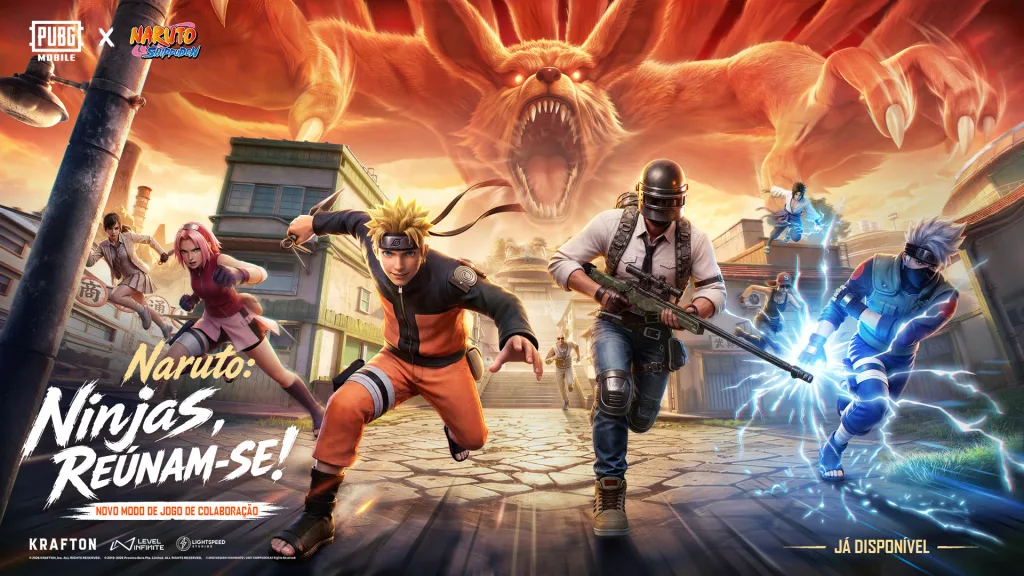 PUBG MOBILE 4.5 com Naruto, Ferrari e mais.