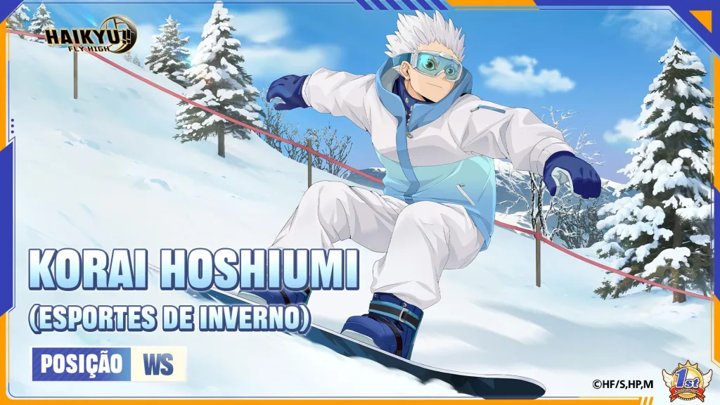 Korai Hoshiumi em snowboard.