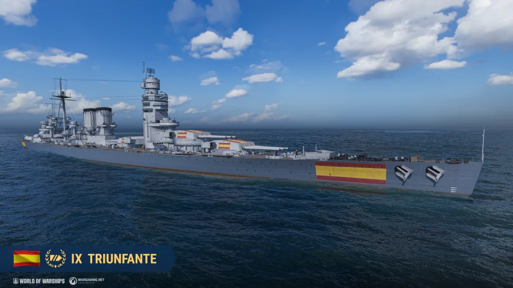 O novo encouraçado premium Triunfante da Espanha.