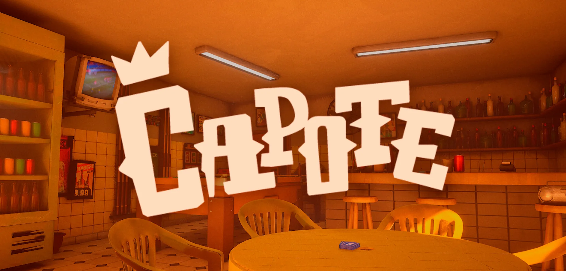 CAPOTE versão 1.0 com capa com logo e bar ao fundo.