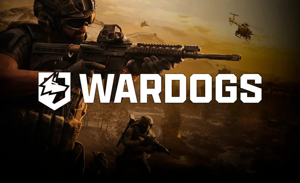 Imagem de Soldados em floresta nevada e veículos com o título WARDOGS à frente.