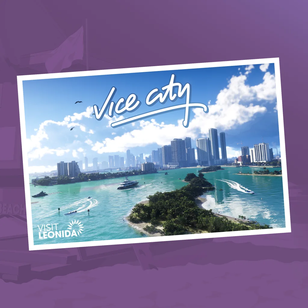 Cartão postal de Vice City.