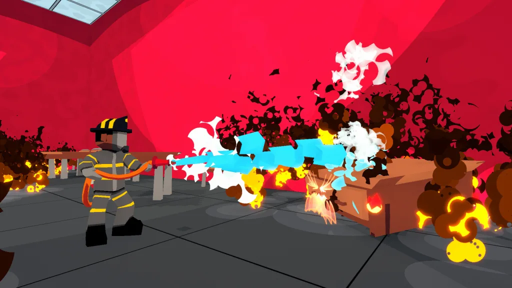 Use seu machado e mangueira de incêncio como armas no Metroidvania Firefighter Gaiden