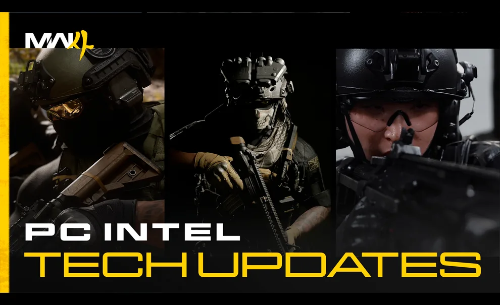 Call of Duty: Modern Warfare 4 com imagem de 3 operadores e detalhes sobre o PC.