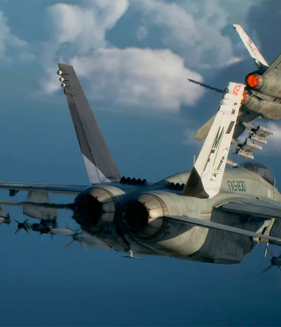 Aviões em Ace Combat 8 em Acesso Antecipado.