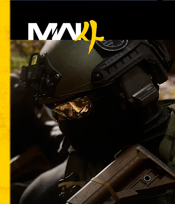 Call of Duty: Modern Warfare 4 com imagem de 3 operadores e detalhes sobre o PC.