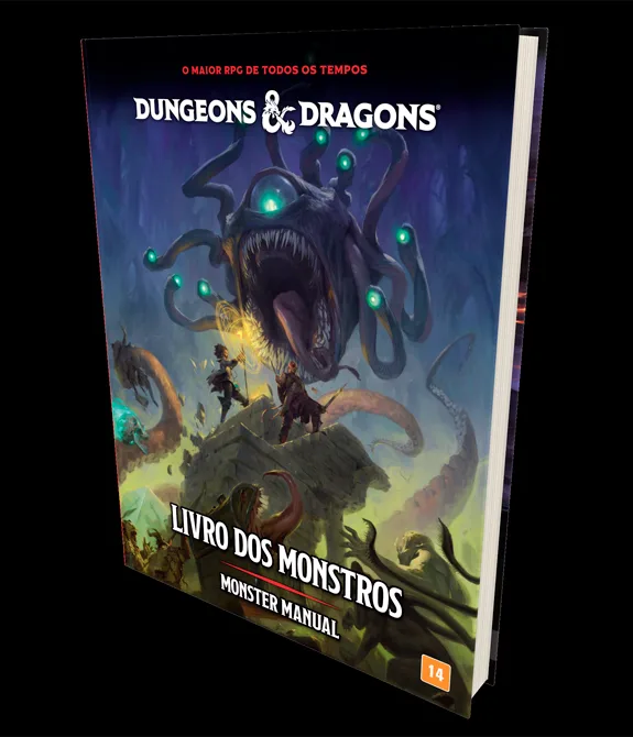 Livro dos Monstros com capa já em PT-BR da coleção de Dungeons & Dragons 5.5e.
