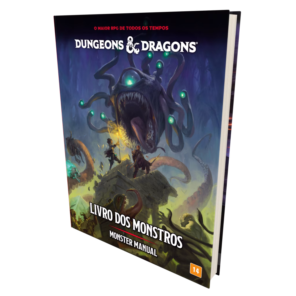 Livro dos Monstros com capa já em PT-BR da coleção de Dungeons & Dragons 5.5e.