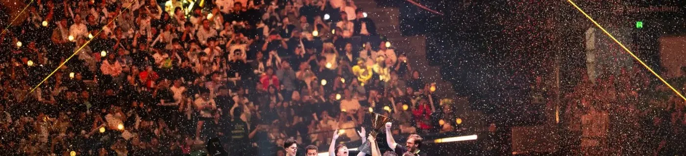 LOUD comemora o bicampeonato do VALORANT Champions em Xangai (Imagem: Shannon Cottrell/Riot Games).
