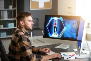 Desenvolvedor trabalhando em um jogo (Imagem: Divulgação).